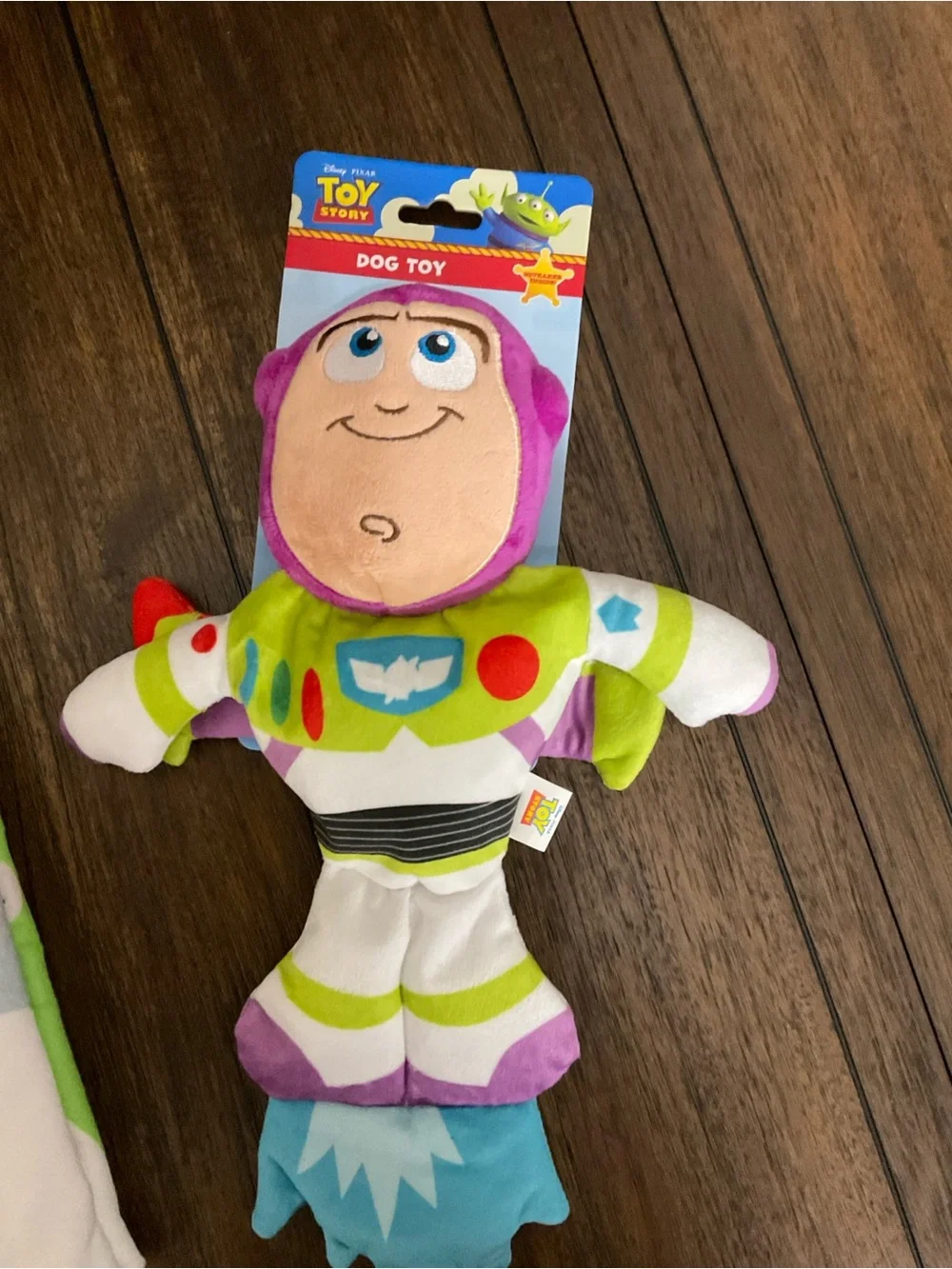 Toy Story Buzz Lightyear Hooded Pet Towel & Plush Dog Toy - Purple/White/Green